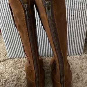 Born Suede Zip Boots  NWOT